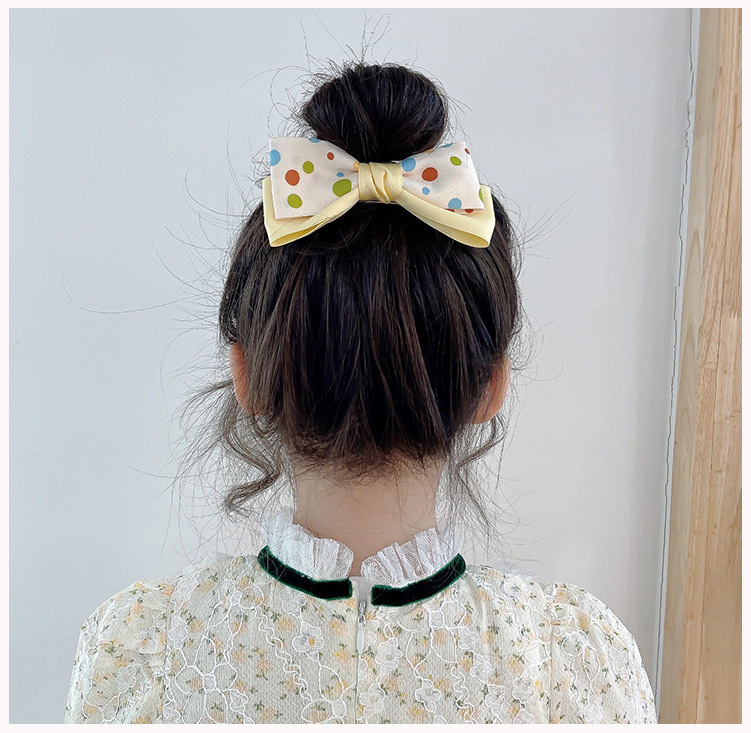 Kid'S Sweet Polka Dots Bow Knot Cloth Hair Clip display picture 3