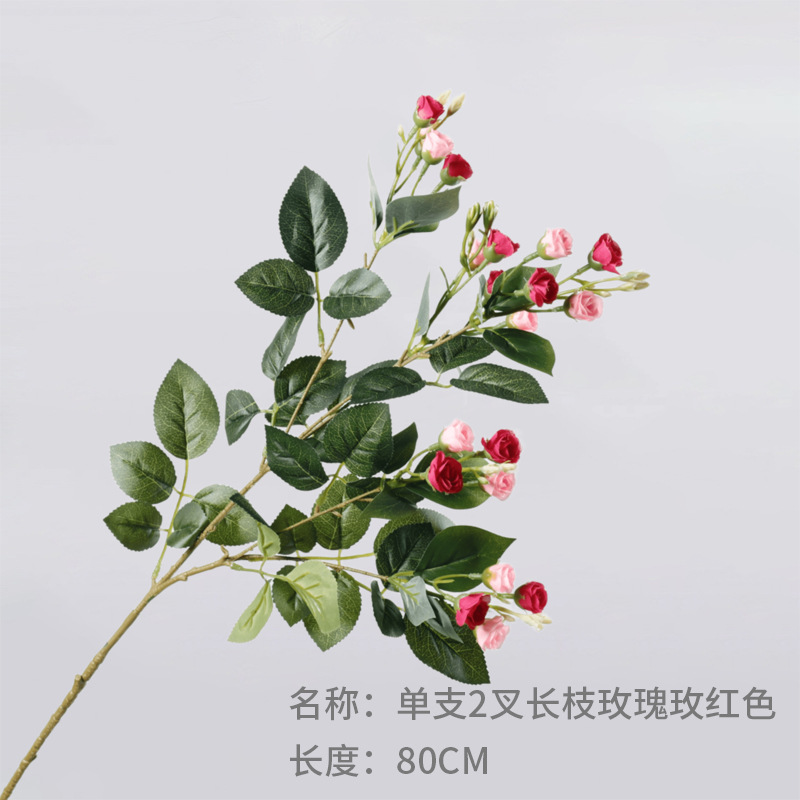 Flor artificial, sentido avanzado, rosa realista, rosa única, rosa pequeña, decoración floral de escritorio, decoración de bodas de hotel, flor falsa
