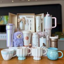 杯子2025浪漫海洋周年系列简约陶瓷马克杯不锈钢吸管杯默认项