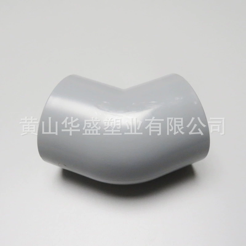 1.6mpa давление 250pvc-c45 градусов светло-серый 10 дюймов cpvc промышленный небольшой изгиб кислотно-щелочной устойчивости