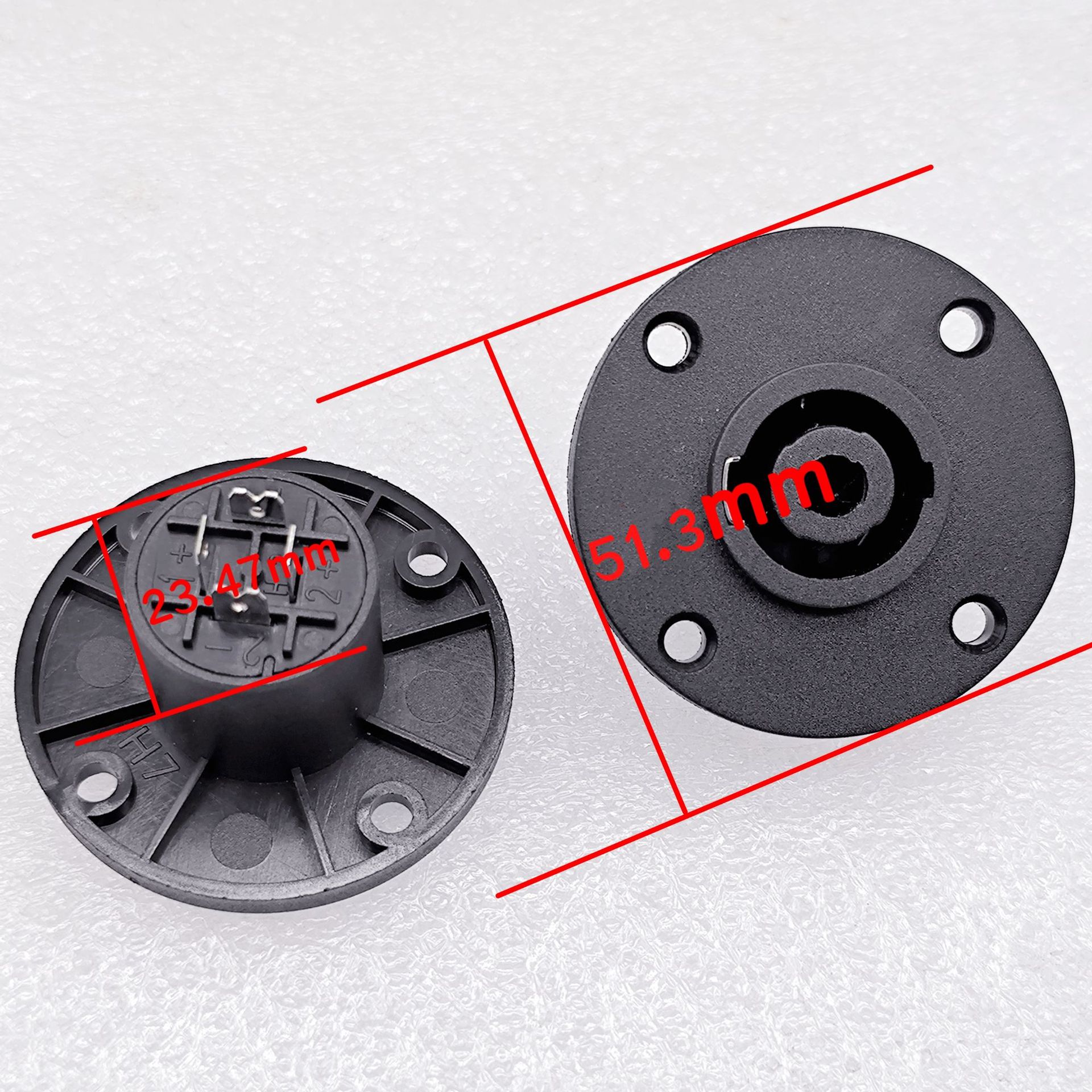 卡侬四芯母座 卡农音响圆形插头大圆座