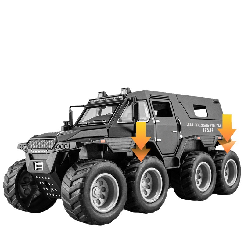 Modelo de coche de aleación Jianyuan 1:32 chamán camioneta todoterreno Luz de sonido Tire hacia atrás juguete coche modelo de música adornos