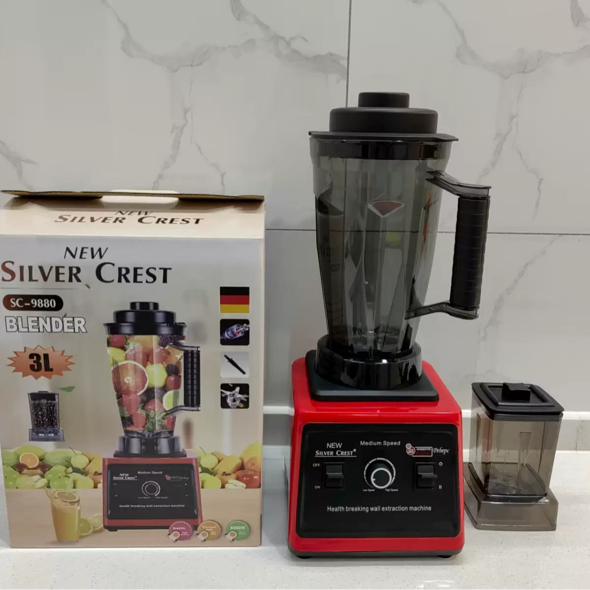 外贸跨境出口大容量双杯3L多功能商用破壁机家用辅食料理机