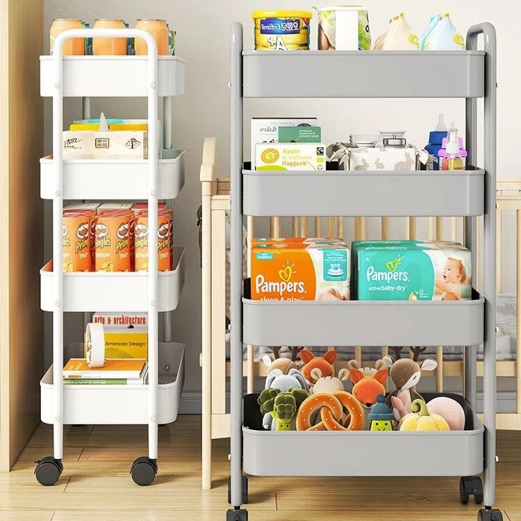 Multi-Layer Mobile Snack Cart, Storage Rack for Kitchen, Bathroom, and Toilet, Storage Organizer
