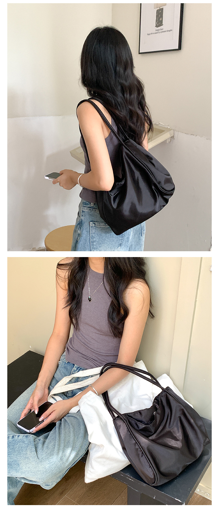 Nuova borsa a tracolla di alta qualità per la comunicazione sensoriale, borsa tote frequente, grande capacità per le donne, nylon casual di nicchia, versatile_voghion.com