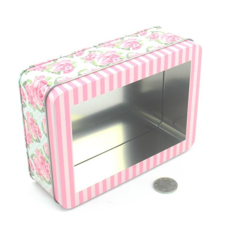 供应长方形开窗铁盒 茶叶铁盒包装 礼品铁盒供应商  制罐厂家