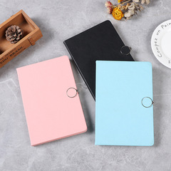 圓形磁扣筆記本批發新款高顏值簡約記事本皮面UV彩印筆記本子定製