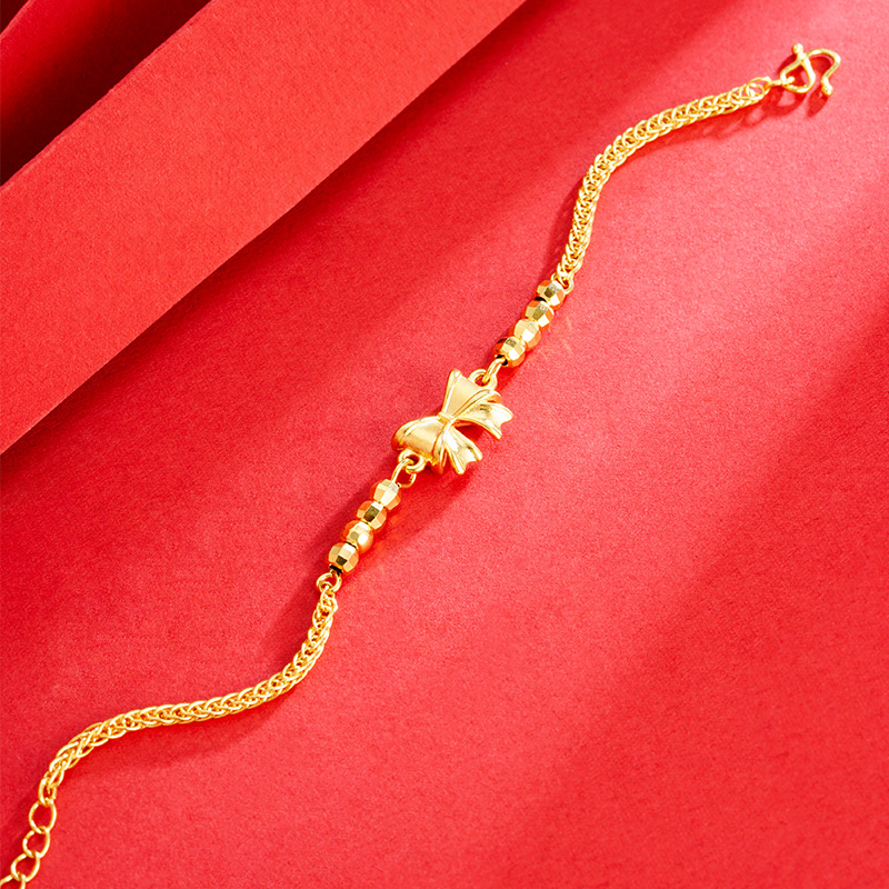 Vietnam oro pulsera arco ajustable fresco mujer dulce simple Internet celebridad mismo estilo no-desvanecimiento fábrica