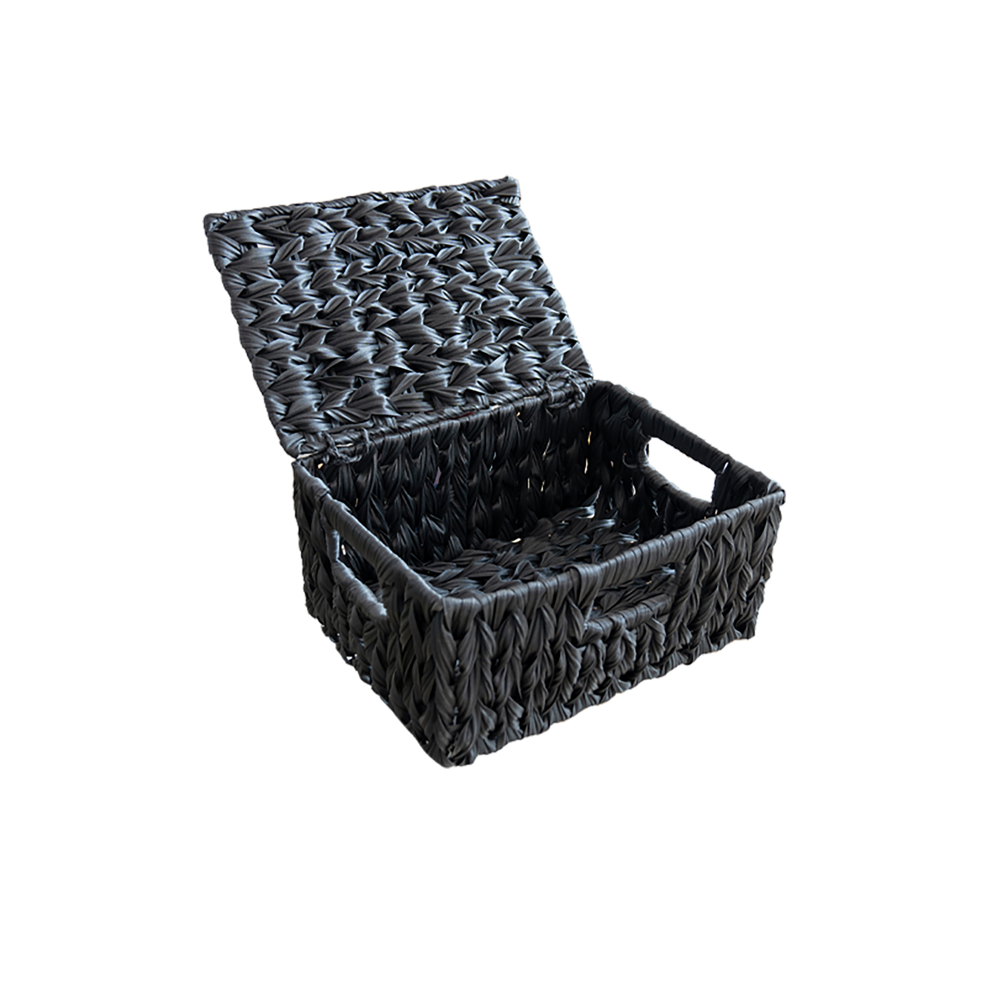 Fábrica directa venta caliente tejido de caña de plástico canasta de almacenamiento de cosméticos de escritorio canasta de almacenamiento de baño canasta de almacenamiento impermeable a prueba de humedad