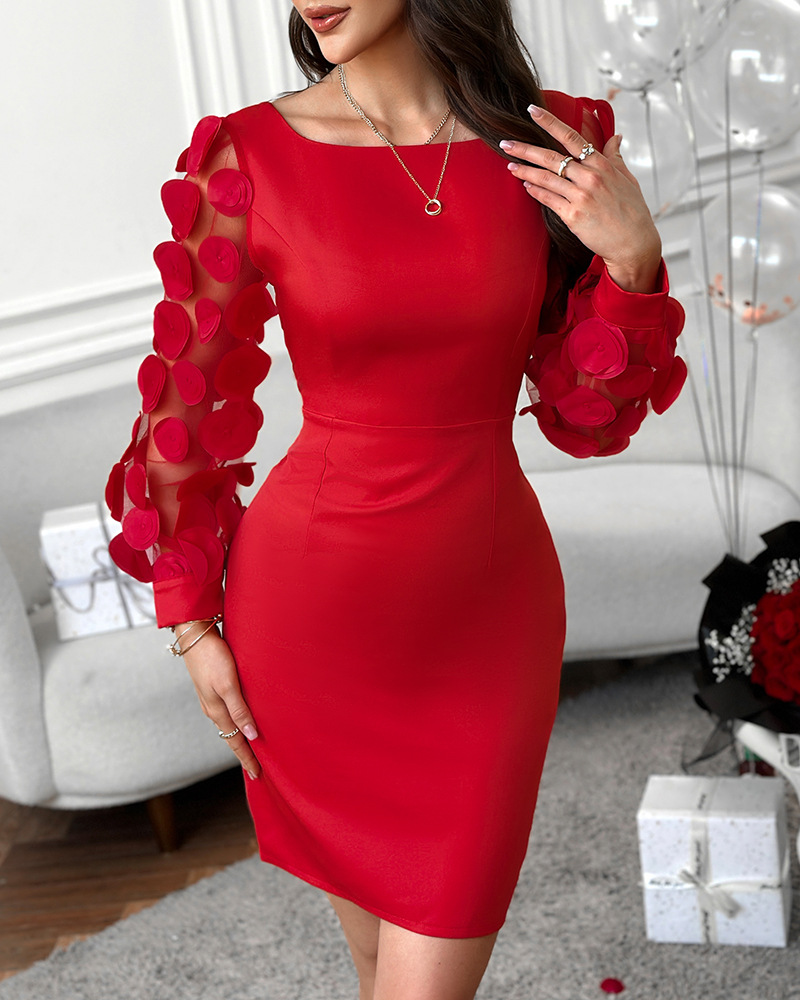 Women's Regular Dress Elegant Vintage Style Square Neck Nine Points Sleeve Solid Color Above Knee Daily Tea Party display picture 2