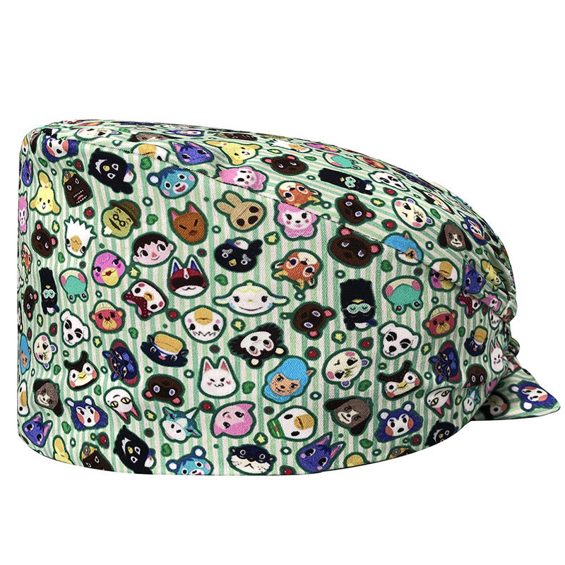 El algodón puro de las mujeres impresas europeas y americanas del sombrero de la enfermera de ICU con la toalla del sudor gorra quirúrgica del comercio exterior tapa de la cabeza del bolso entrega transfronteriza