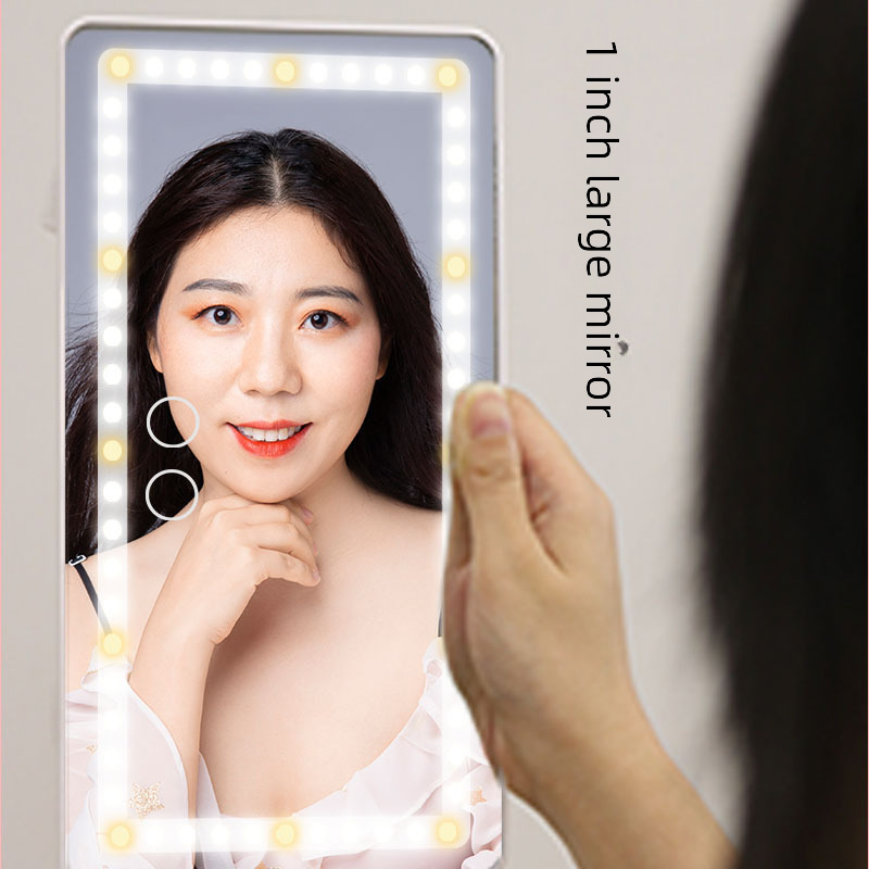 (2개) 가벼운 아름다움 스마트 미러 자동차 공동 드라이버 메이크업 미러 채우기 라이트 미러 도매 자동차 태양 바이저 메이크업 미러