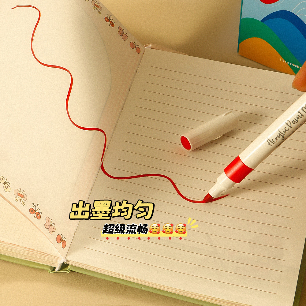 Insdiy acrílico marcador pincel de 120 colores de alto valor visual pincel especial de arte zapato cuentas de mano impermeable papel plegable color