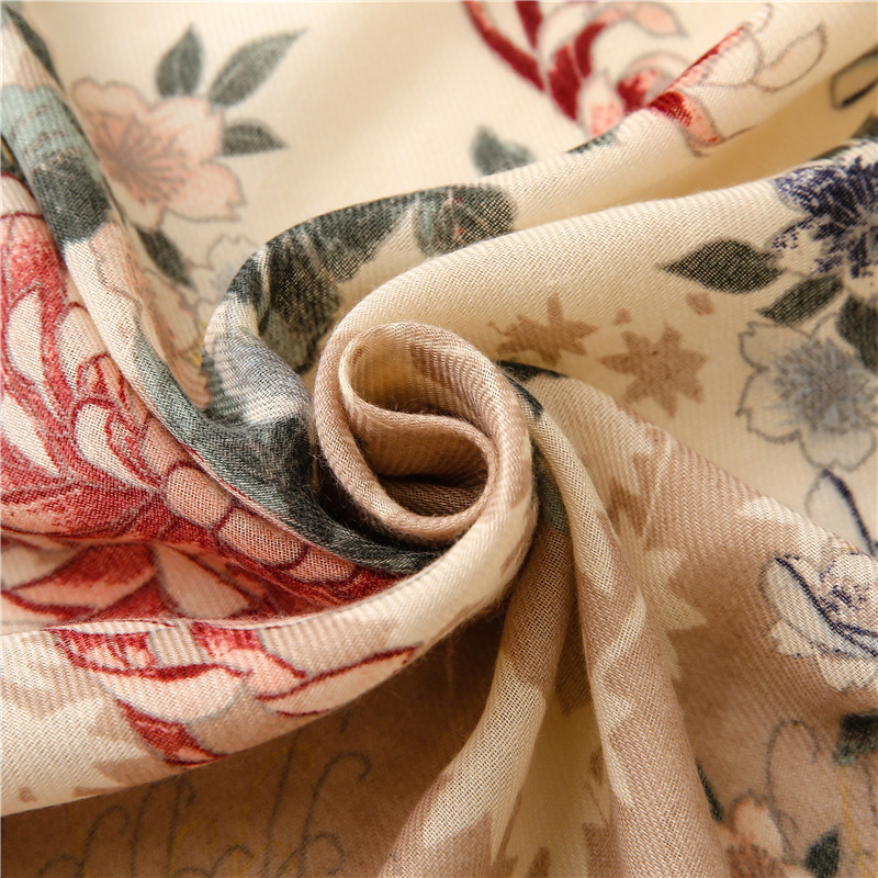 200g Weight Indoor Occasion Stripe Pattern Women'S Gender Elegant Style Retro Korean Style Fashion Printing Scarf 6
