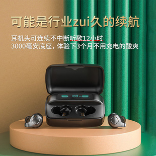 Cross-border new F8plusENC noise reduction wireless TWS Bluetooth headset large battery long life with digital LED