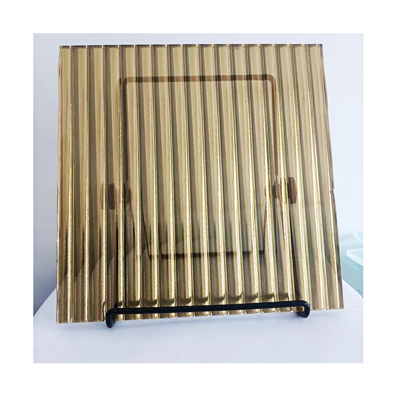 河北原片长虹玻璃玫瑰银波水纹钻石七巧板千禧格压花玻璃原片