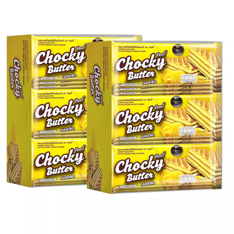 比斯奇果屋巧客黄油味威化饼干夹心360g泰国进口热销零食独立包装