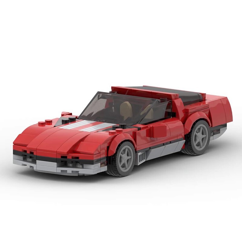 MOC building blocks compatible with Lego 95366 Corvette C4 convertible car puzzle assembled toy gift