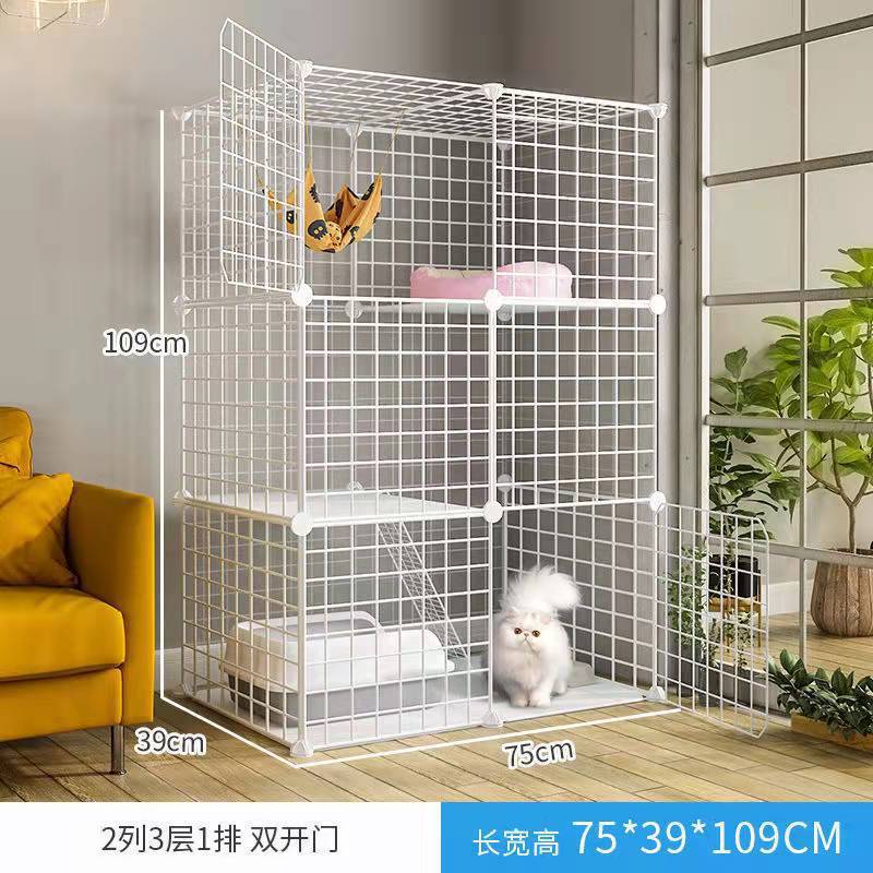 Jaula de gato super grande espacio libre de doble capa gato Villa gato mascota gato casa gato Casa Grande no inodoro integrado