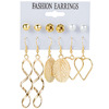 Fashion gold hoop earrings ladies pearl punk earrngs set