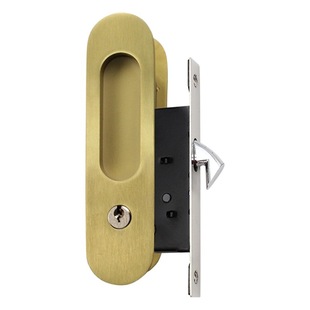 Wholesale stainless steel sliding door lock hotel bathroom wooden door sliding lock kitchen embedded sliding invisible door lock