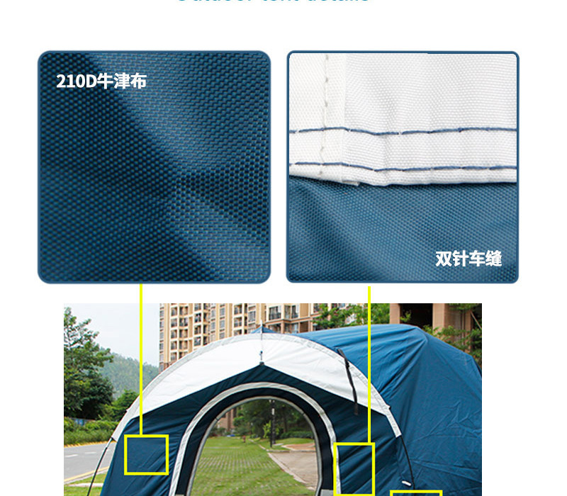 Outdoor Car Rear Tent, Multifunctional Car Extension for Self-Driving Tours, Suv Car Camping, Off-Road Vehicle Sun Protection