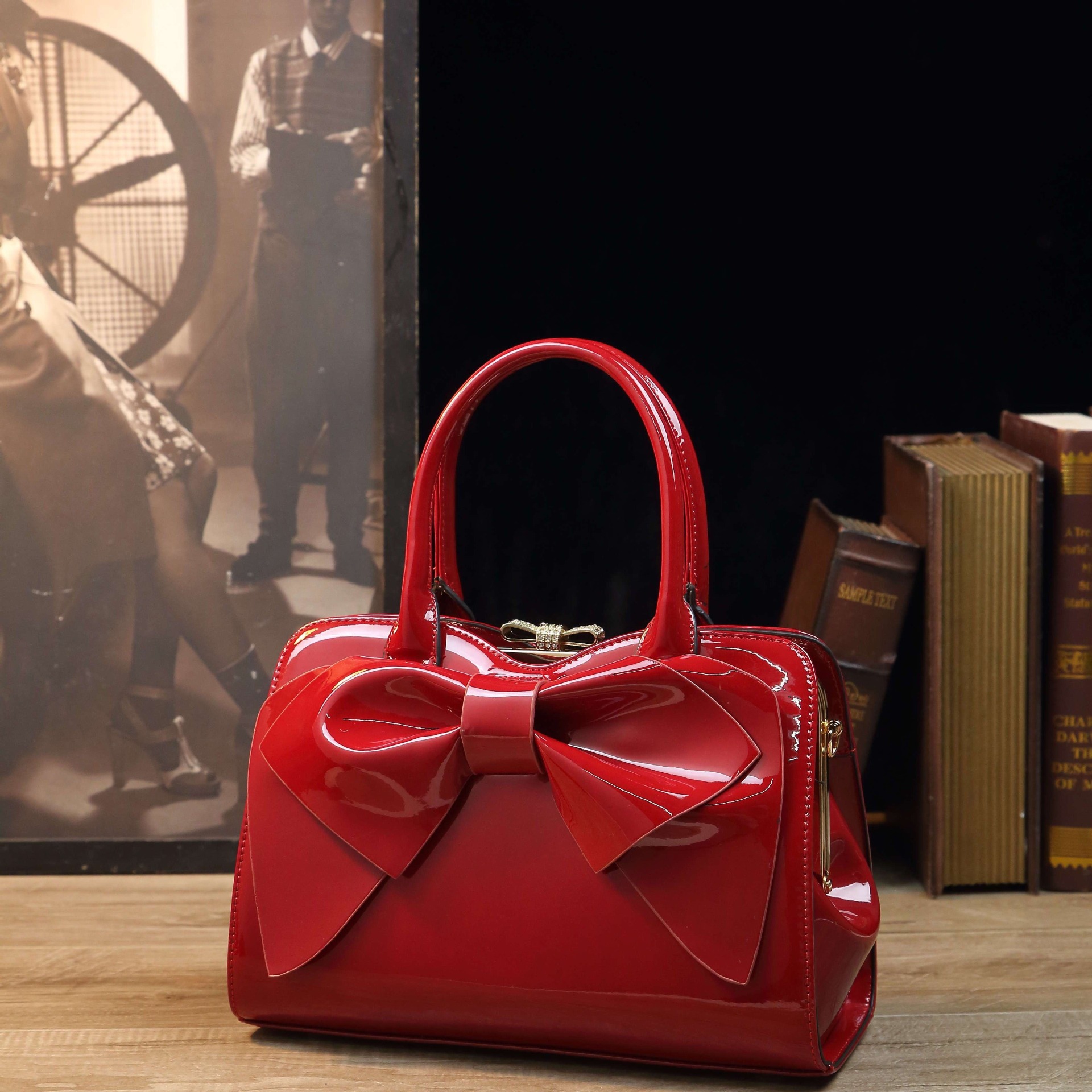 2025 bolsos de mujer nueva bolsa de moda, bolsos de mujer de cuero esmaltado, bolsos de hombro, bolsos de brazo mini