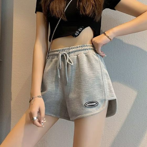 Home Shorts Women's Summer Pajama Pants New Arrival Staggy Waist Wide Leg Pants Loose plus size Outer Wear Sports Casual Pants Trendy