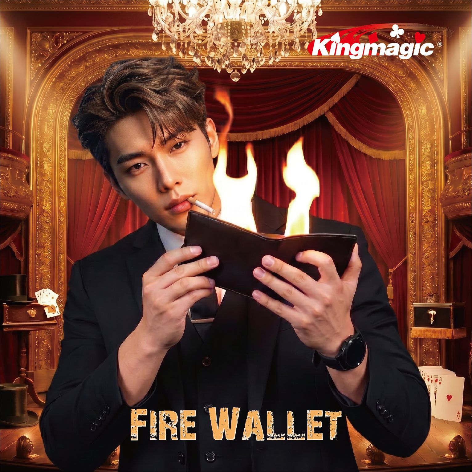 New Fire Wallet Wallet KingMagic Magic Props Wholesale Creative Toys…