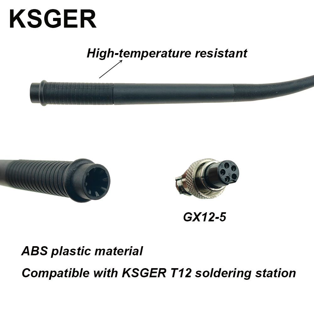 KSGER S1 T12 mango de soldadura eléctrica de hierro de alta temperatura resistente panel de control para DIY estación de soldadura T12 soldador cabeza dedicada