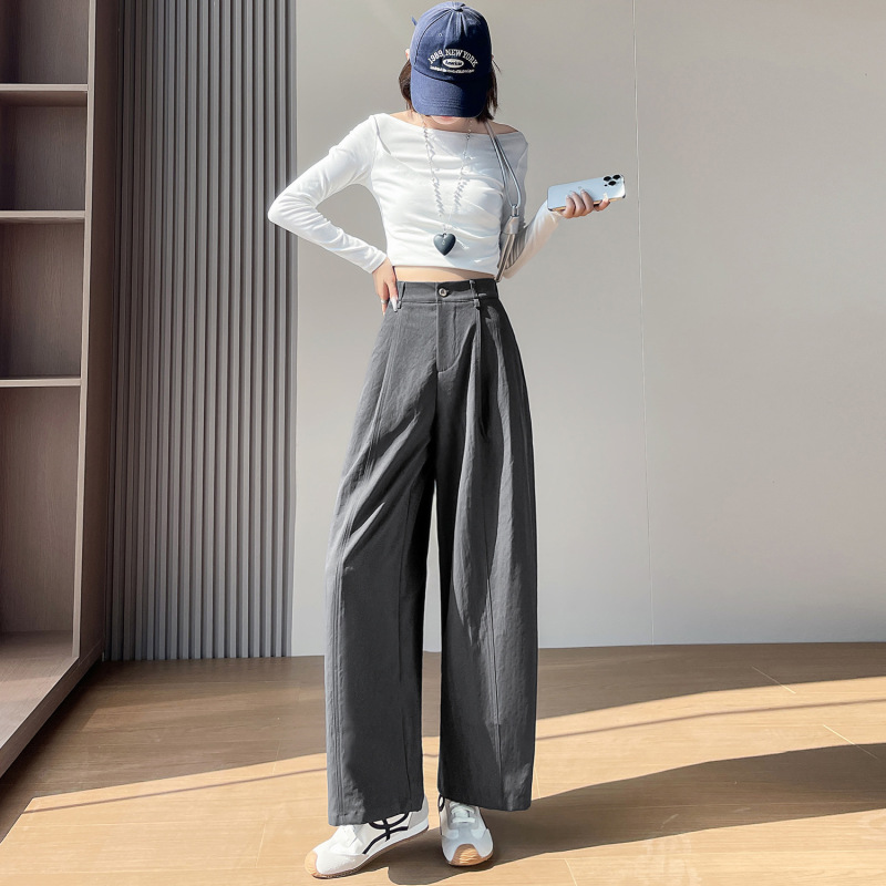 实拍秋季新款哪吒裤女九分休闲裤裤腿裤宽松气球裤弯刀山本裤女|undefined