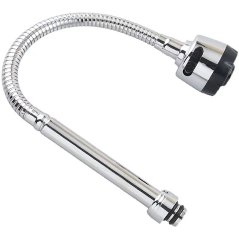 Cocina 4 puntos 6 puntos grifo tubo de salida de agua arbitrariamente doblado giratorio lavabo de verduras grifo tubo universal dos boquillas tubo