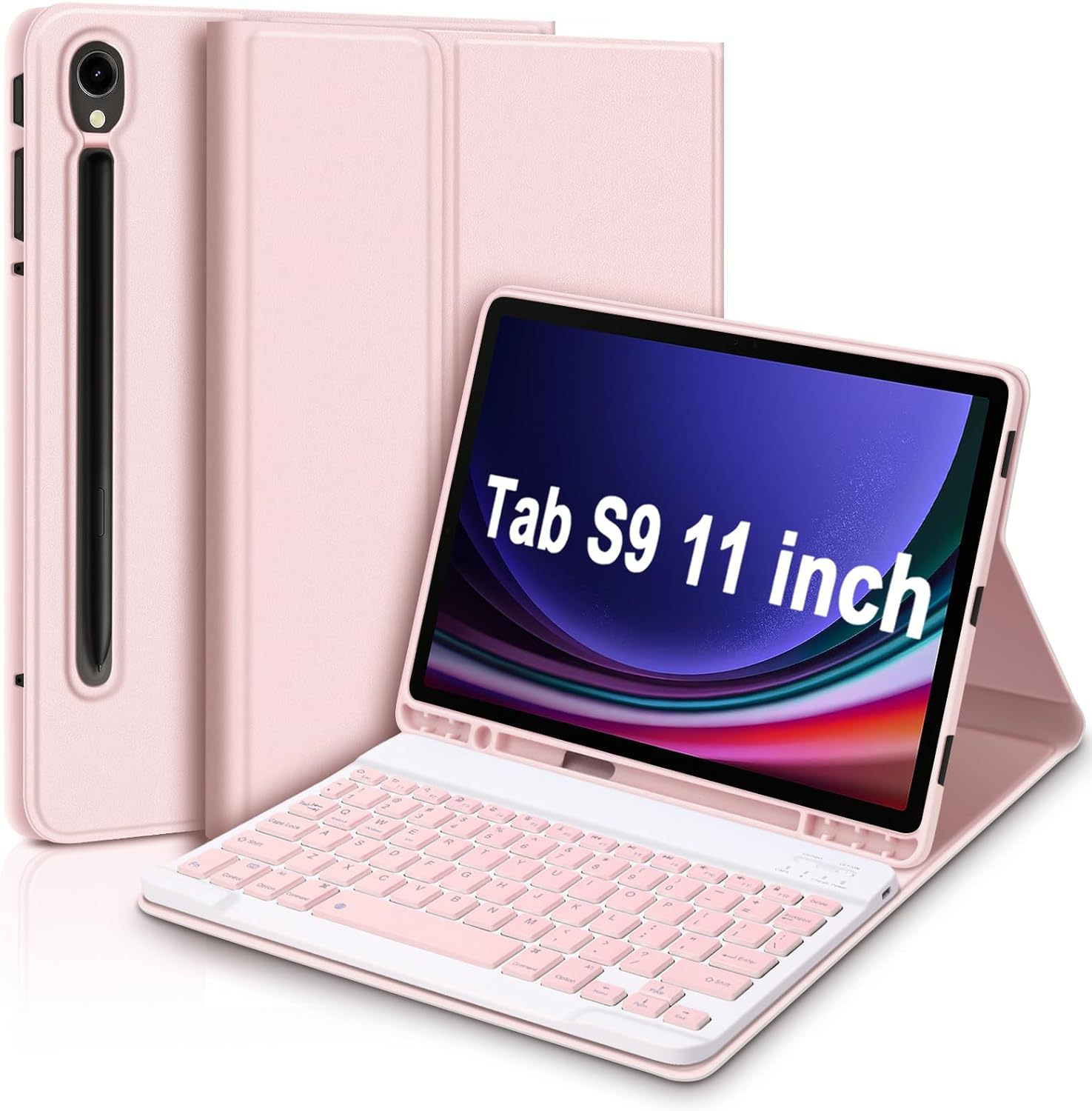 Funda desmontable con teclado Bluetooth y ratón para Samsung A9 Plus/A8/S9FE+, funda protectora de tableta