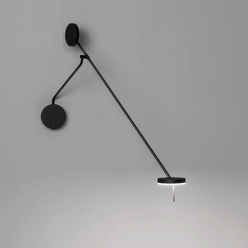 Dormitorio simple personalidad rotatoria diseñador de diseño de pared creativo largo brazo oscilante pared ajustable estudio