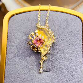 工厂批发爆款天然尖晶石吊坠S925银镶嵌主石5*5热销欧美一件代