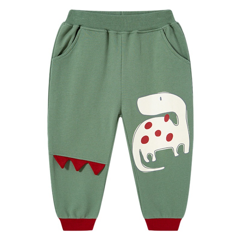 Pantalones Jogger de Punto para Niños de Algodón Deportivos con Estampado de Dibujos Animados para Primavera y Otoño
