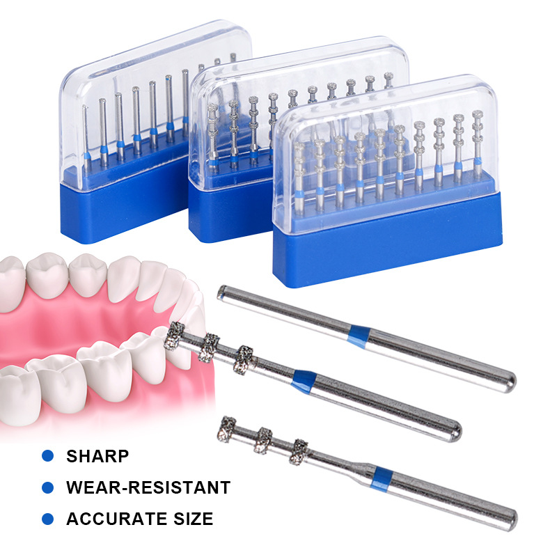 牙科口腔材料高速手机牙钻打磨牙齿耐磨EX系列金刚砂车针10支装