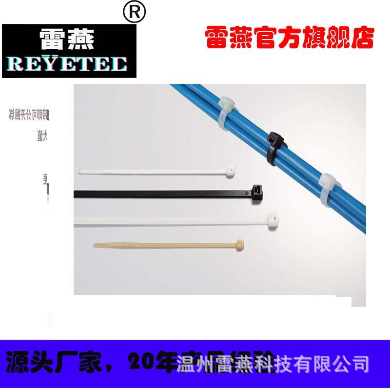 REYETEC的内部锯齿电缆扎带111-00887 | T120R-PA66HSUV-BK
