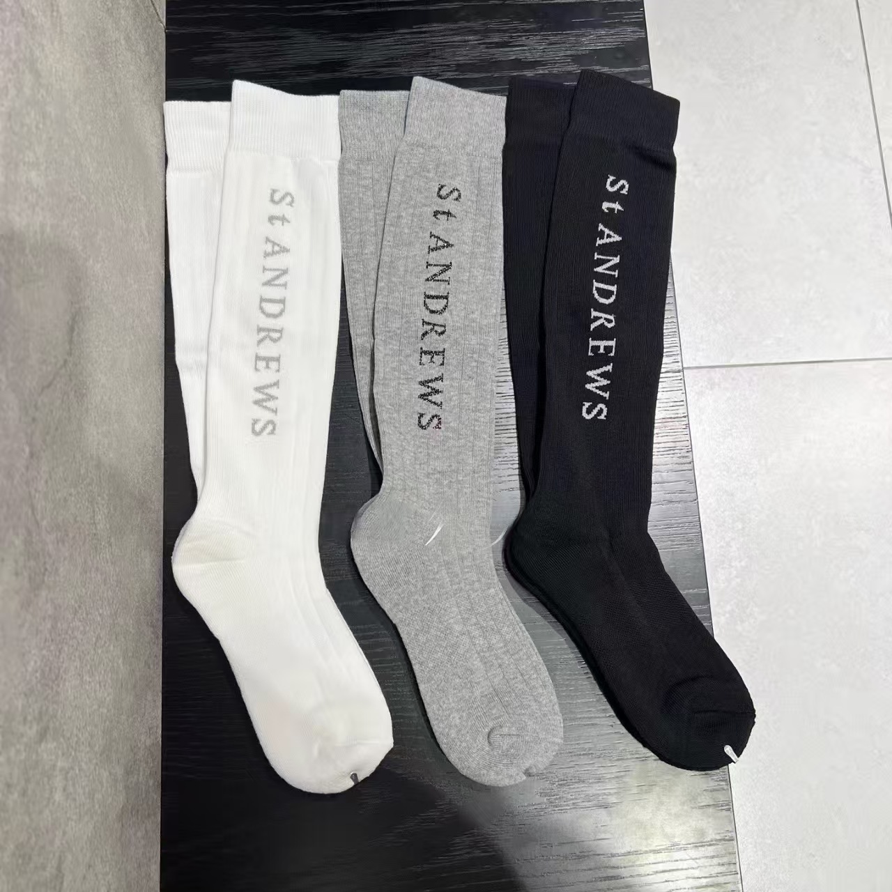 Autumn New Korean Style Golf Socks for Women, Towel Bottom, Versatile Casual Sports Socks, Non-Slip and Thick