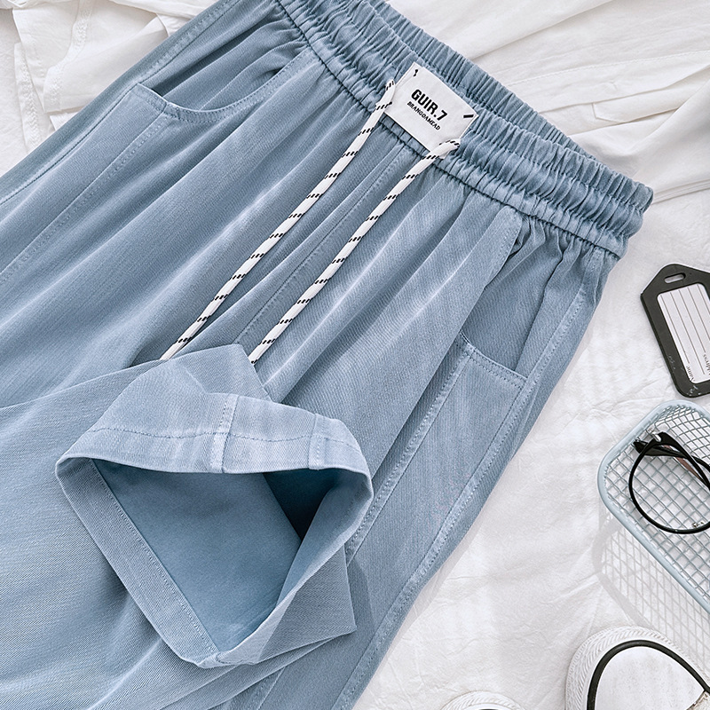 Carrot Uncle Tencel Washed Jeans for Women 2026 New High-Waisted Versatile Fashion Casual Slim Straight Pants