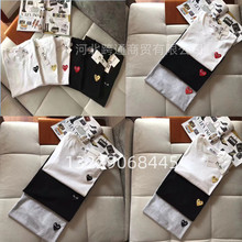 爱心T恤女川久t恤男女同款圆领纯棉短袖保玲小红心半袖情侣亲子装