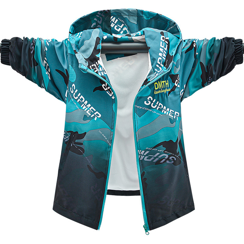 Korean style fashionable hooded windbreaker for little boys, boys' top, jacket, 2026 spring and autumn new trendy style