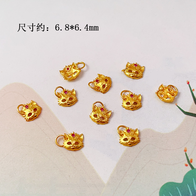 DIY Accessories S925 Silver Gold-Plated Small Drop Necklace Pendant Bracelet Charm Bead Spacer Loose Beads Jewelry Materials
