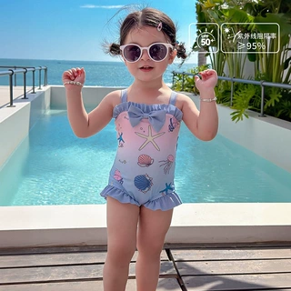 女童连体泳衣夏季2025新款洋气小童女宝宝儿童公主泳装夏款泳衣裤