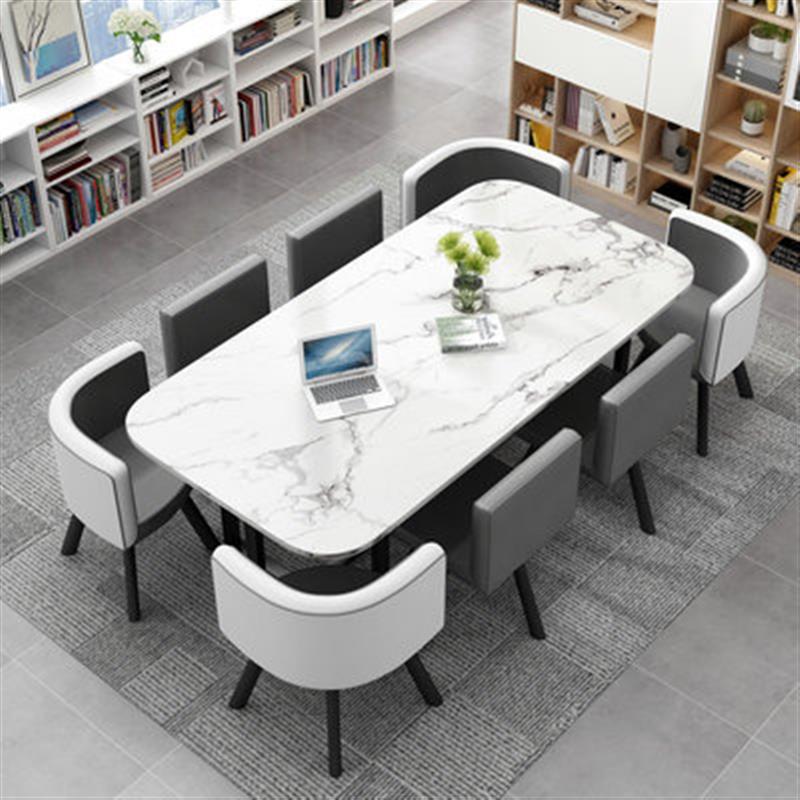 Blanco gris una mesa y ocho sillas 200*100