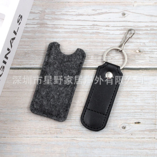 Manufacturer customized leather SIM card cover waist-mounted SIM card portable leather bag mobile phone card protective cover