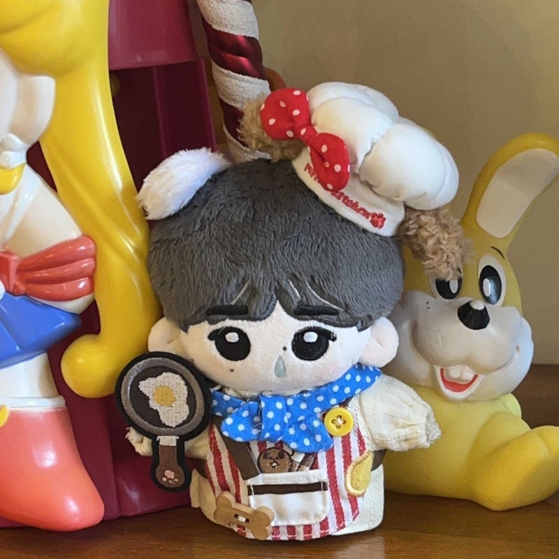 10 センチメートルベビー服卸売かわいい綿人形ドレスアップアクセサリーミニ帽子シェフ帽子エプロンセット|undefined