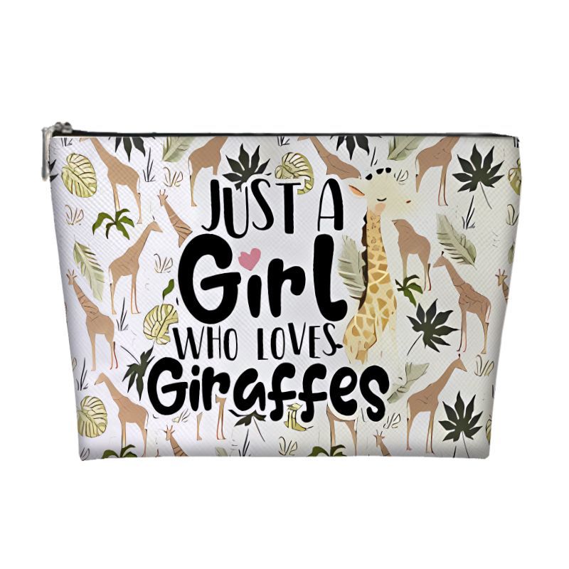 Nueva bolsa de maquillaje pu Amazon venta caliente bolsa de maquillaje animal bolsa de mano bolsa de lavado bolsa de tela pequeña bolsa de almacenamiento