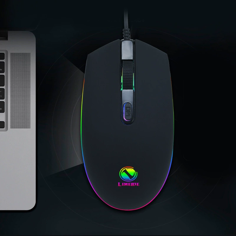 Limei 307 Бизнес офис игровая трансляция RGB Лошадинный свет Свет E-спорт тяжелая оптоэлектронная USB проводная мышь