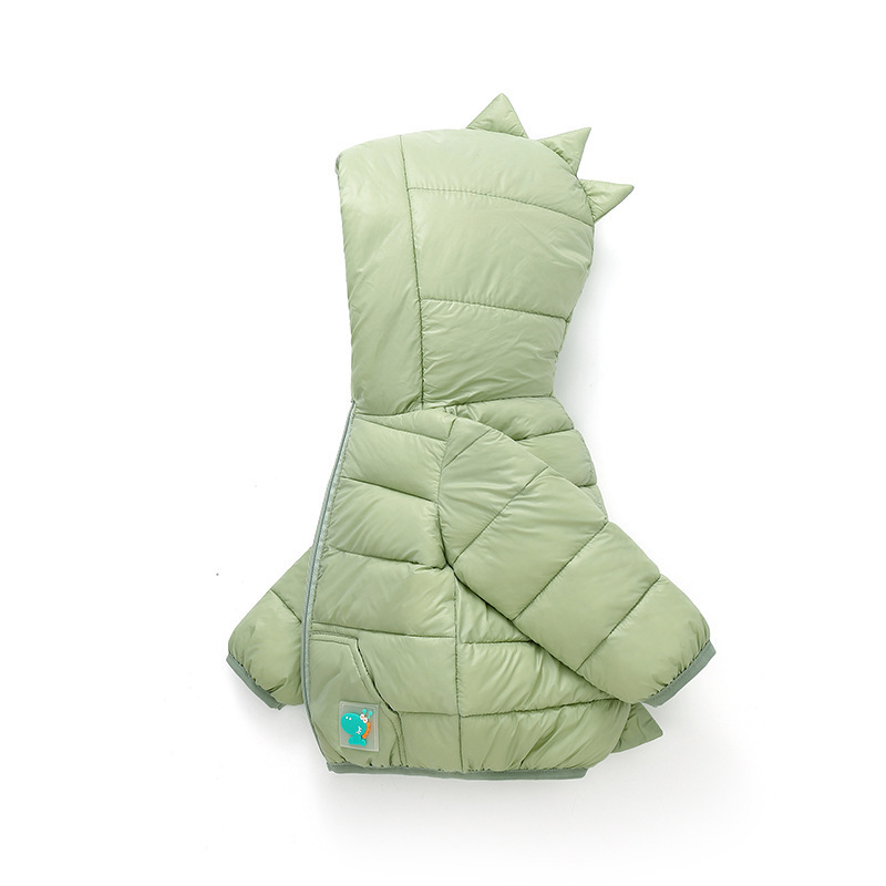 Verde (Abrigo de algodón acolchado dinosaurio con etiqueta)